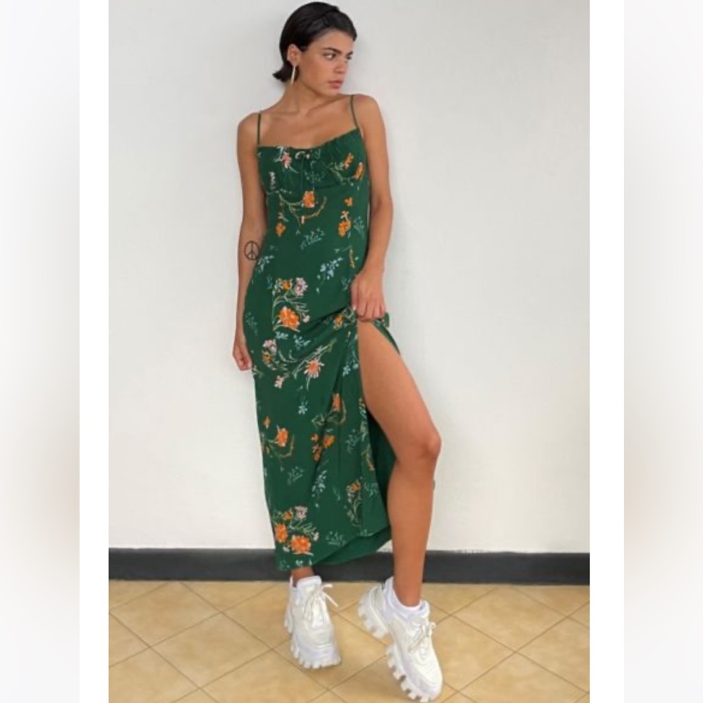 Urban Outfitters April Tie Back Midi Slit S